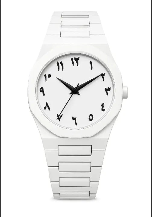 White Aura watch (Black dijits)