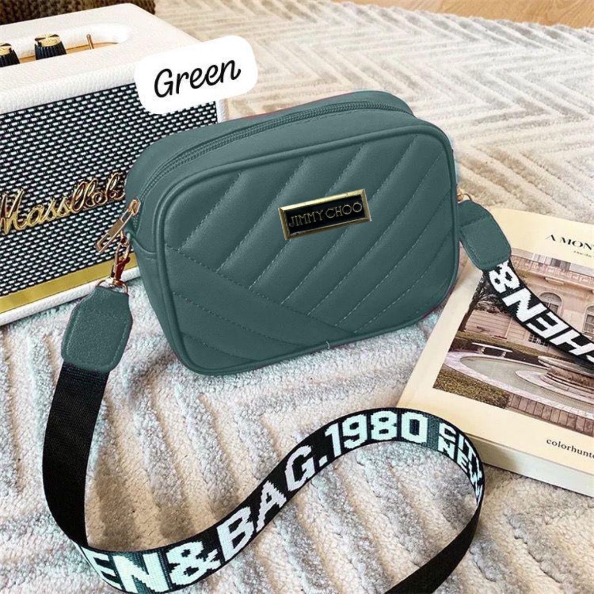 Premium Crossbody purse ( Green )