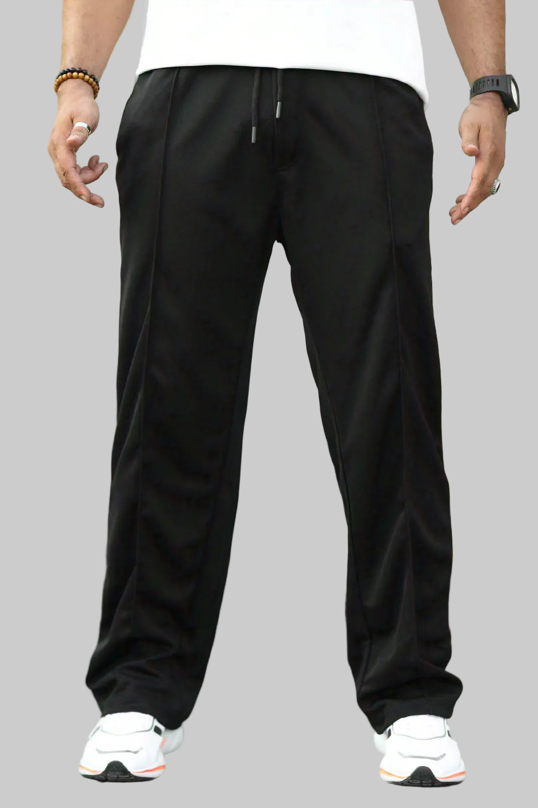 Plain Front Stripe Wide leg - Trouser